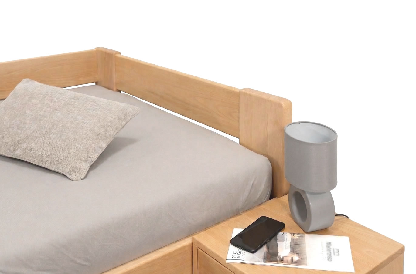 Detail provedení postele Miva