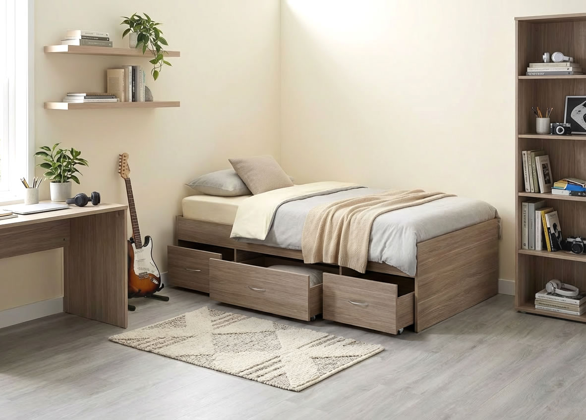 Vyvýšená postel BETA s úložným prostorem