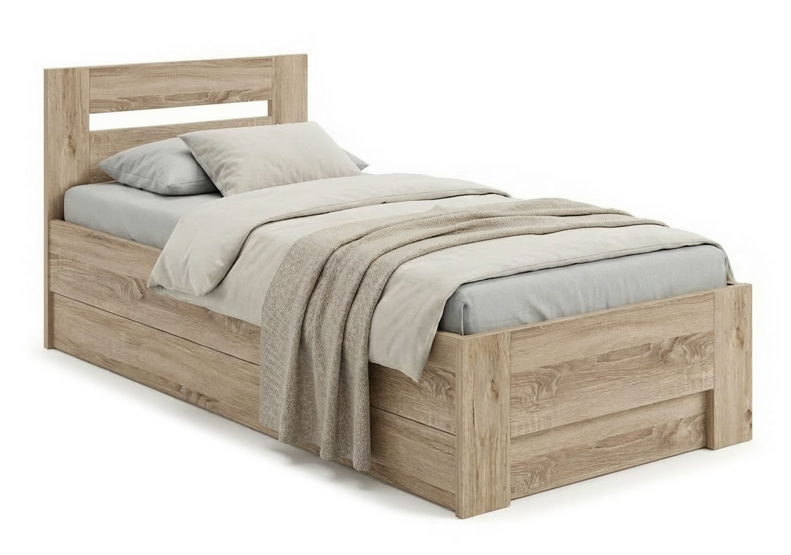 Detail materiálu postele LINDA s úložným prostorem