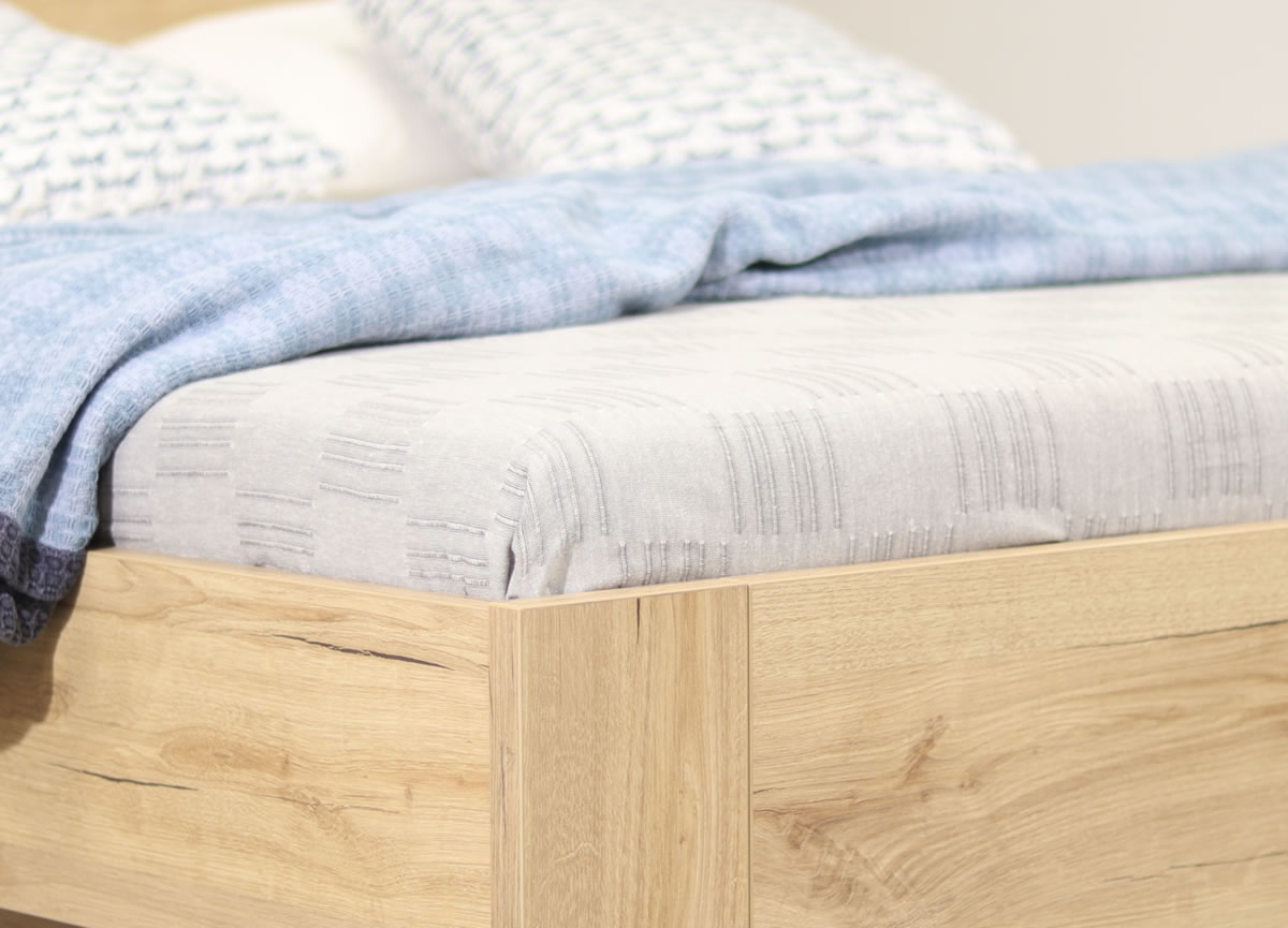 Rohová postel Erika - detaily provedení a čel