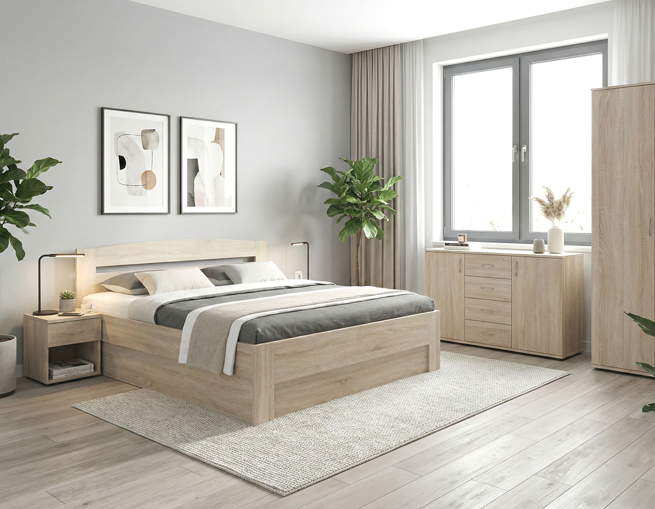 Detail úložného prostoru postele Maria