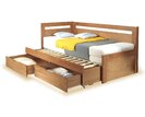Rozkládací postel jednolůžko s úložným prostorem TANDEM KLASIK levá
