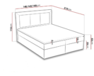 Americká postel boxspring CS34013, s matrací a úložným prostorem, 140x200 cm Americká postel boxspring CS34013, s matrací a úložným prostorem, 140x200 cm