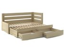Rozkládací postel s úložným prostorem FLEXI A, pravá, lamino