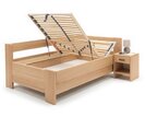 Rohová buková postel s roštem MIVA pravá, 120x200