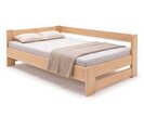 Rohová dřevěná postel MIVA, 120x200, masiv buk