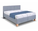 Čalouněná postel Satray, s roštem úložným prostorem