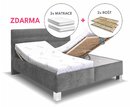 Čalouněná postel Wally, s rošty, matracemi a úložným prostorem Čalouněná postel Wally, s rošty, matracemi a úložným prostorem