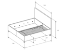 Rozměry - postel MERCURY PL