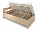 Postel jednolůžko z masivu s úložným prostorem Ela, masiv buk