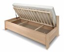 Postel jednolůžko z masivu s úložným prostorem Ela bez čel, masiv buk