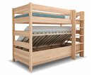 Poschoďová postel s úložným prostorem JUNIOR 1, masiv buk