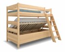 Poschoďová postel s úložným prostorem JUNIOR 11, masiv buk