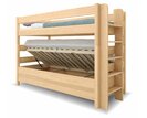 Poschoďová postel s úložným prostorem JUNIOR 12, pravá, masiv buk