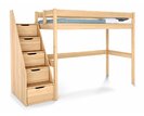 Poschoďová postel se schody JUNIOR 17, masiv buk