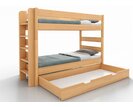 Poschoďová postel pro 2 děti JUNIOR 3, LEVÁ, masiv buk