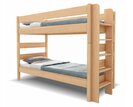 Poschoďová postel pro 2 děti JUNIOR 3, PRAVÁ, masiv buk