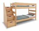 Poschoďová postel se schody JUNIOR 4, masiv buk