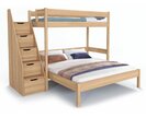 Poschoďová postel se schody JUNIOR 7, masiv buk