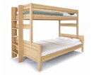 Poschoďová postel třílůžko JUNIOR, 120x200, LEVÁ, masiv buk