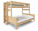 Poschoďová postel třílůžko JUNIOR, 160x200, LEVÁ, masiv buk