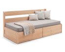 Rozkládací postel s úložným prostorem FLEXO - bez čel, masiv buk