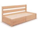 Rozkládací postel s úložným prostorem FLEXO - bez čel, masiv buk
