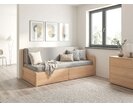 Rozkládací postel s úložným prostorem FLEXO - Pravá, masiv buk