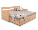 Rozkládací postel s úložným prostorem FLEXO - Pravá, masiv buk