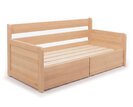 Rozkládací postel s úložným prostorem FLEXO - Pravá, masiv buk