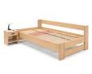 Zvýšená postel jednolůžko MIVA s bočním čelem 100x200, masiv buk