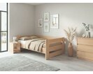 Zvýšená postel jednolůžko MIVA s čely, 140x200, masiv buk