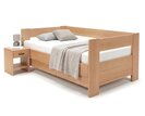 Zvýšená buková postel s roštem MIVA s čely, 90x200