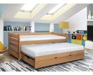 Rozkládací postel s úložným prostorem Doublemax, masiv buk Rozkládací postel s úložným prostorem Doublemax, masiv buk