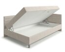 Čalouněná postel s čely a úložným prostorem Elite, 140x200 cm