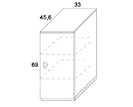 Komoda dvířková D405/BC-Domino, masiv buk - pohled č. 1