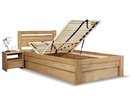 Zvýšená postel s úložným prostorem Klementin, 120x200, masiv buk