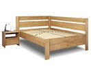 Zvýšená postel z masivu Academia, 140x200, masiv buk, Pravá