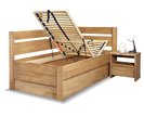 Zvýšená postel s úložným prostorem Academia, 80x200, 90x200, masiv buk, Levá