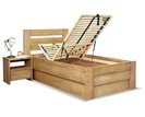 Zvýšená postel s úložným prostorem Orfeus, 80x200, 90x200, masiv buk