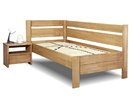Postel z masivu Academia, 120x200, masiv buk, Pravá