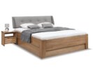 Postel z masivu buku s úložným prostorem Casanova 2