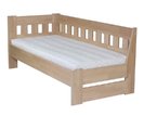 Postel z masivu - jednolůžko ARLETA senior 90x200 levá, buk - pohled č. 1