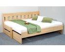 Dřevěná rozkládací postel ARLETA TWIN - lavice, masiv buk, 90-160x200cm - pohled č. 2
