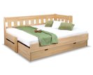 Rozkládací postel ARLETA TWIN - PRAVÁ, masiv buk, 90-160x200cm - pohled č. 1