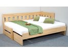Rozkládací postel ARLETA TWIN - PRAVÁ, masiv buk, 90-160x200cm - pohled č. 2