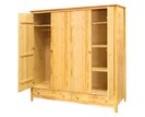 Skříň 4 dveřová IA8068 se zásuvkami, masiv borovice Skříň 4 dveřová IA8068 se zásuvkami, masiv borovice