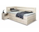 Rohová úložná postel Richardo 90x200, levá