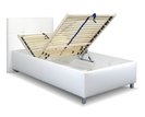 Čalouněná postel s úložným prostorem Crissy, 90x200, bílá