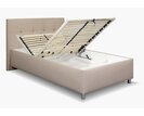 Čalouněná postel s úložným prostorem Crissy, 140x200, béžová